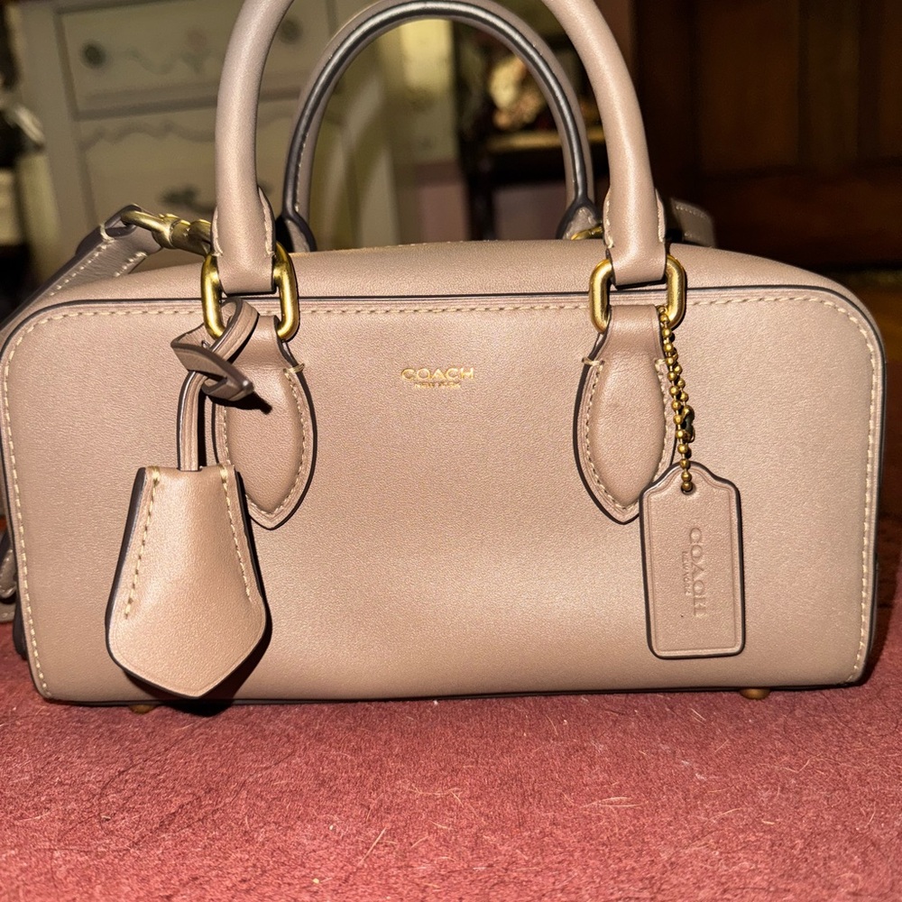 Coach Bowery Satchel- Dark Stone